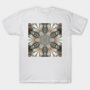 decorative art nouveau styled pattern in grey brown blue and beige T-Shirt